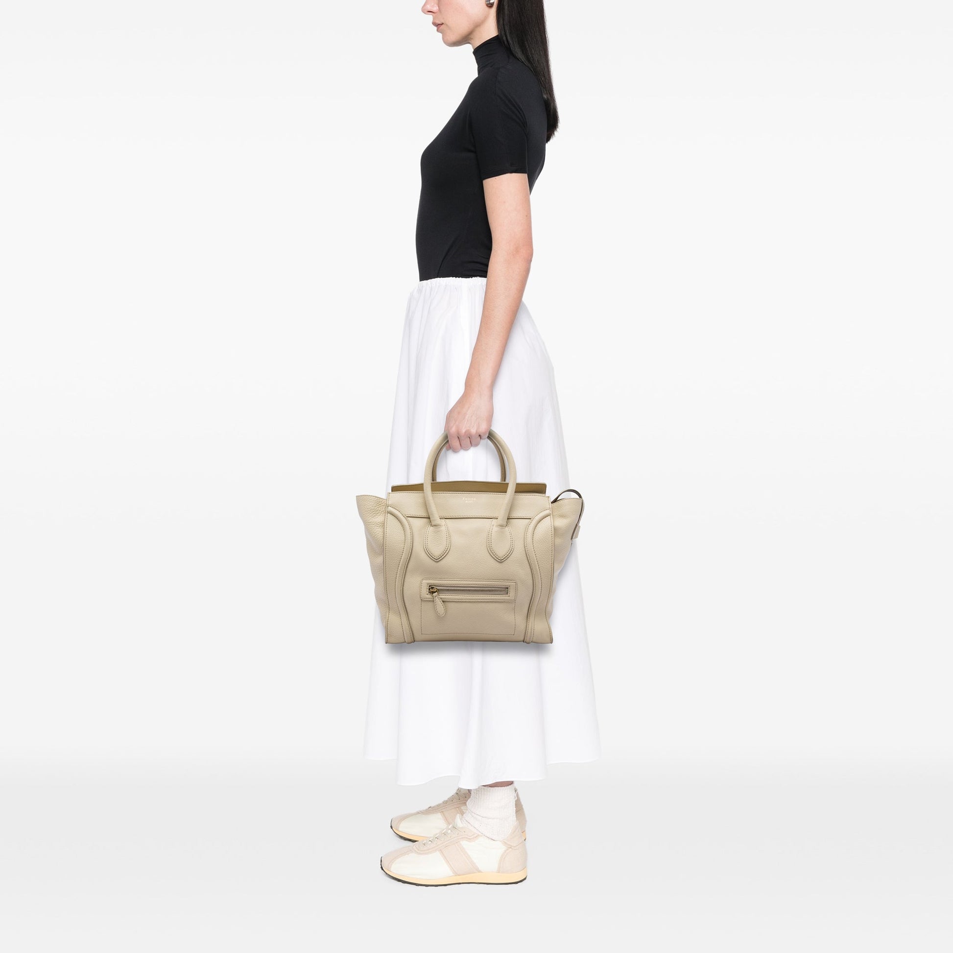Celine Mini Drummed Calfskin Luggage Tote