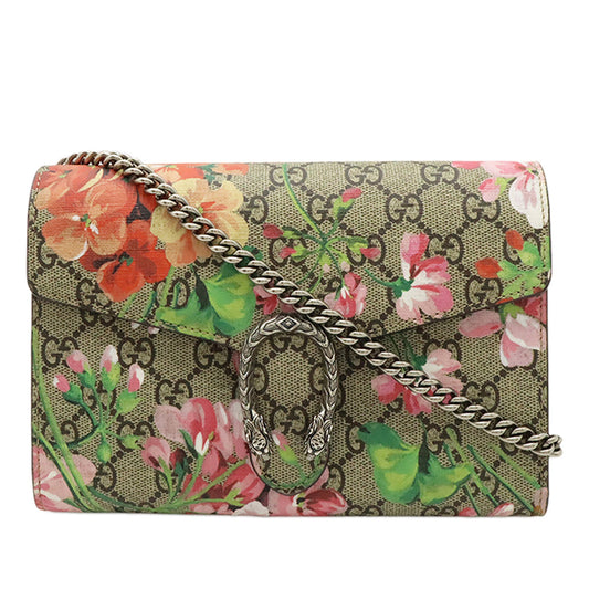 Gucci GG Supreme Blooms Dionysus Wallet on Chain