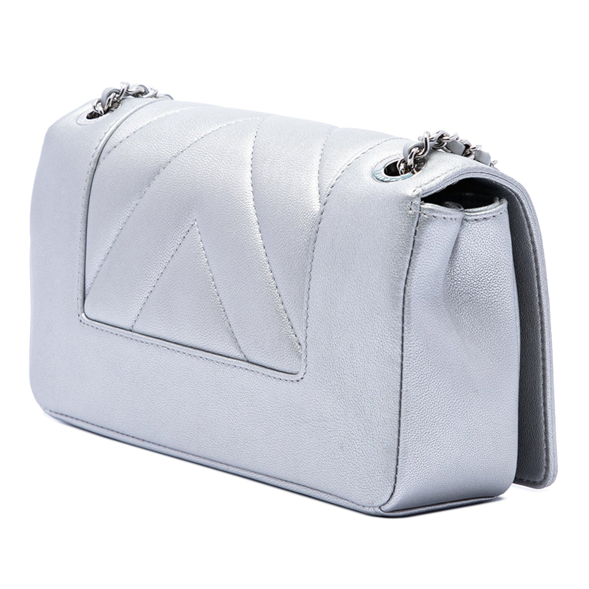 Chanel Mini Quilted Chevron Sheepskin Mademoiselle Vintage Flap