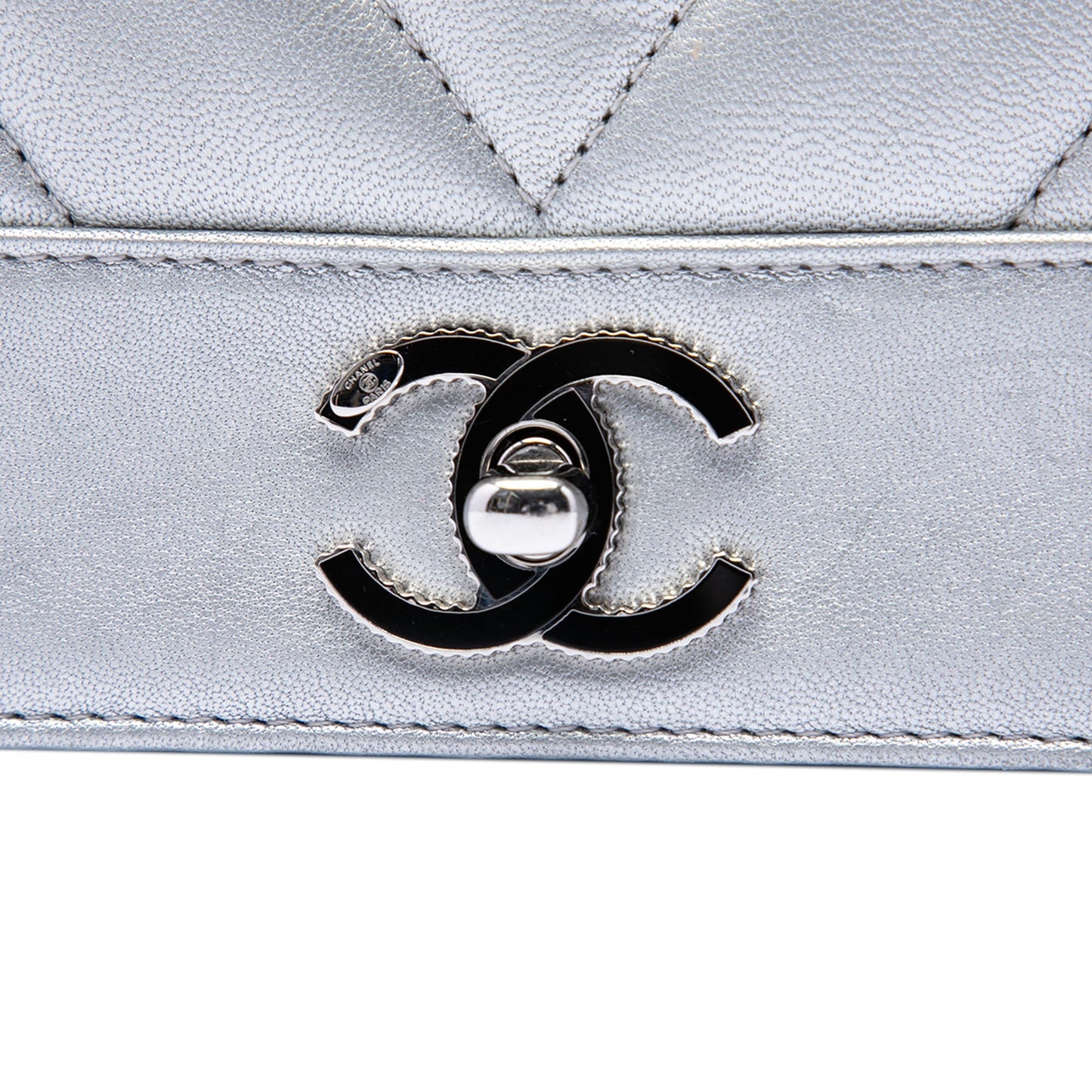 Chanel Mini Quilted Chevron Sheepskin Mademoiselle Vintage Flap