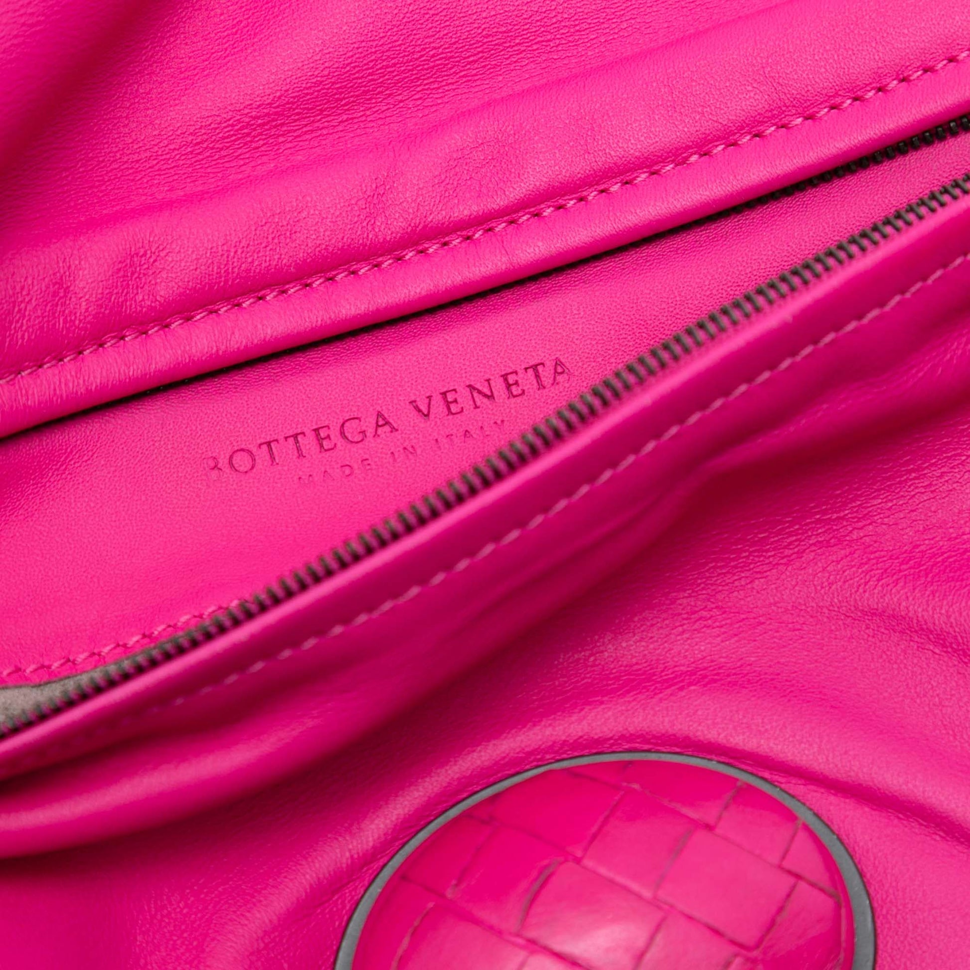 Bottega Veneta Nappa Intrecciato Turn Lock Clutch