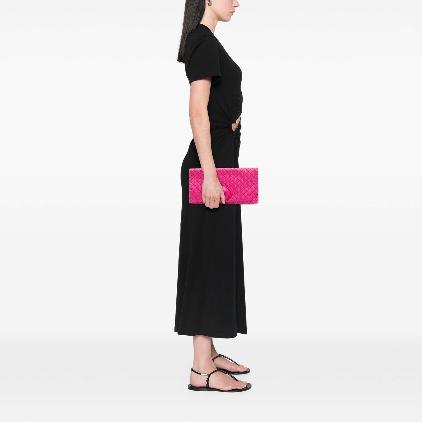 Bottega Veneta Nappa Intrecciato Turn Lock Clutch