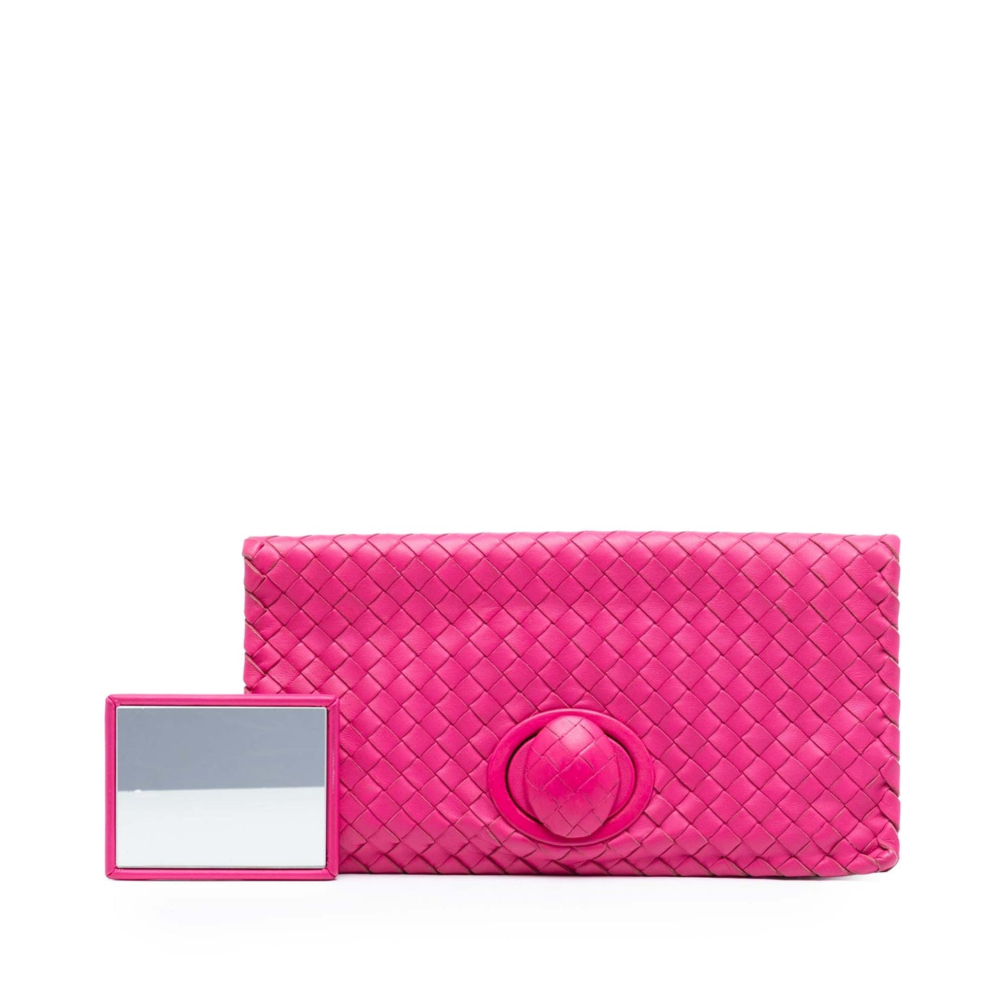 Bottega Veneta Nappa Intrecciato Turn Lock Clutch