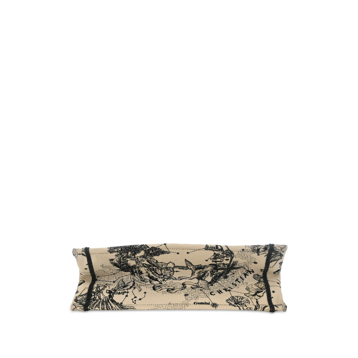 Dior Medium Canvas Embroidered Zodiac Toile De Jouy Book Tote — White