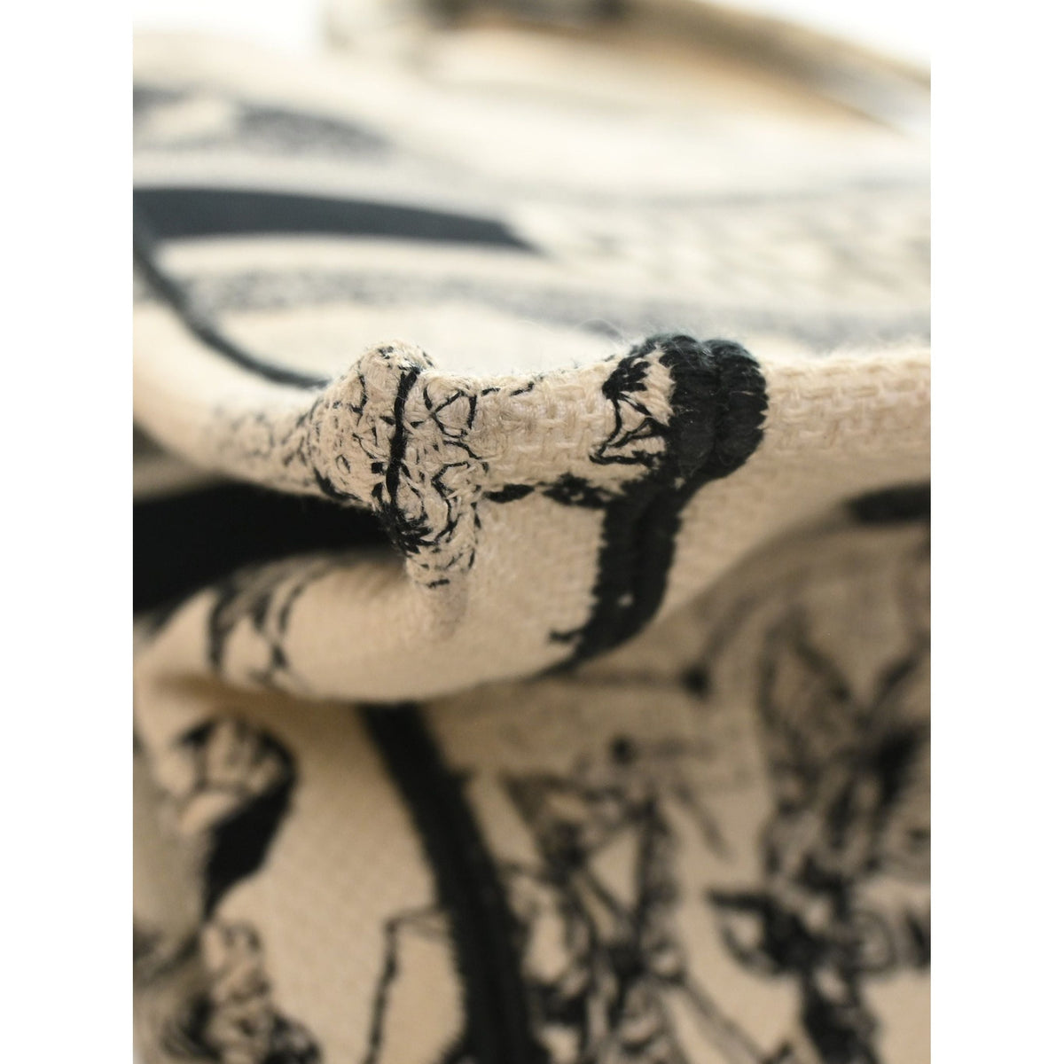 Dior Medium Canvas Embroidered Zodiac Toile De Jouy Book Tote — White