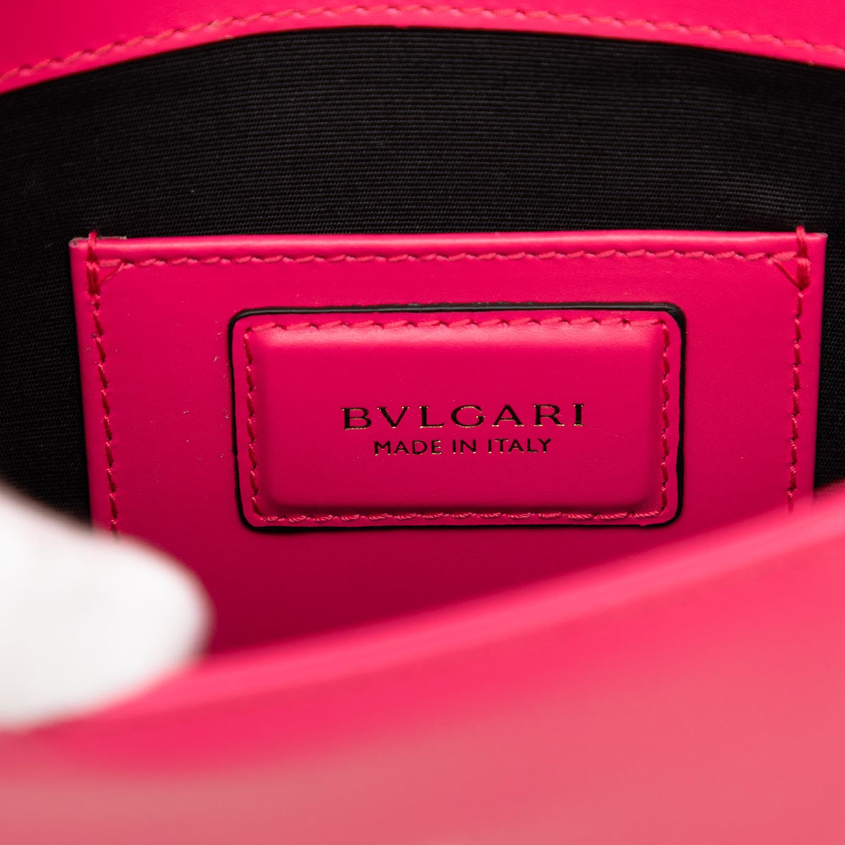 Bvlgari Small Leather Square Serpenti Forever Chain Crossbody