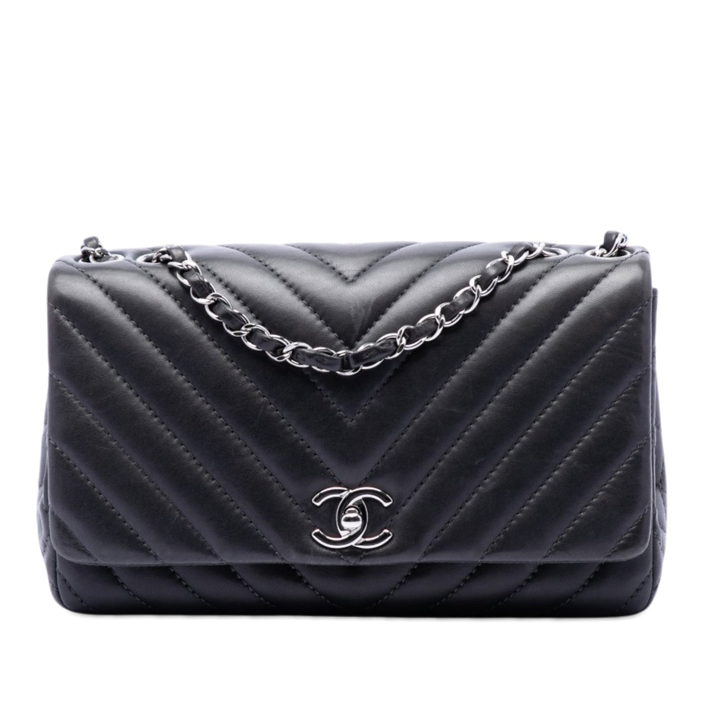 Chanel Medium Chevron Lambskin Surpique Flap