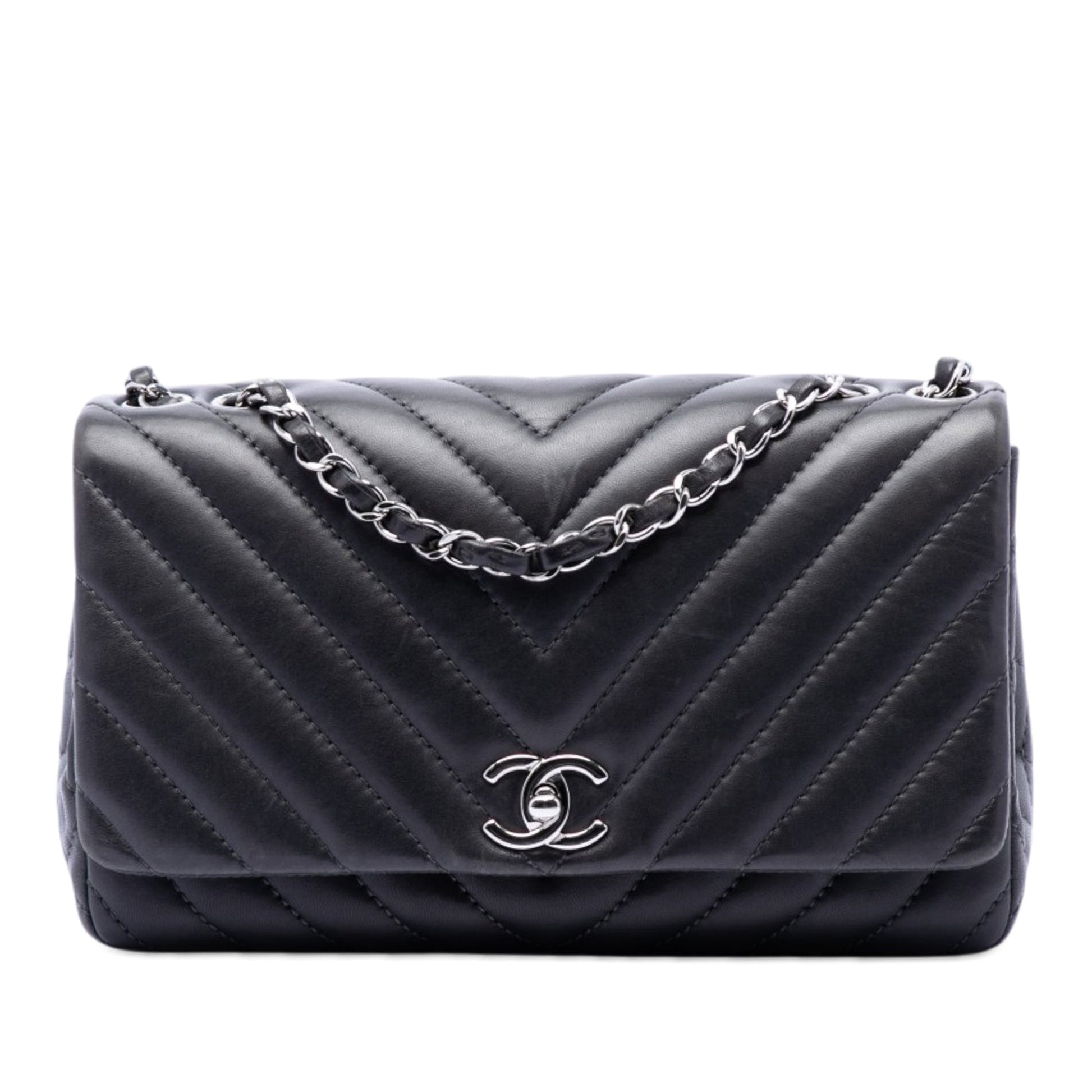 Chanel Medium Chevron Lambskin Surpique Flap