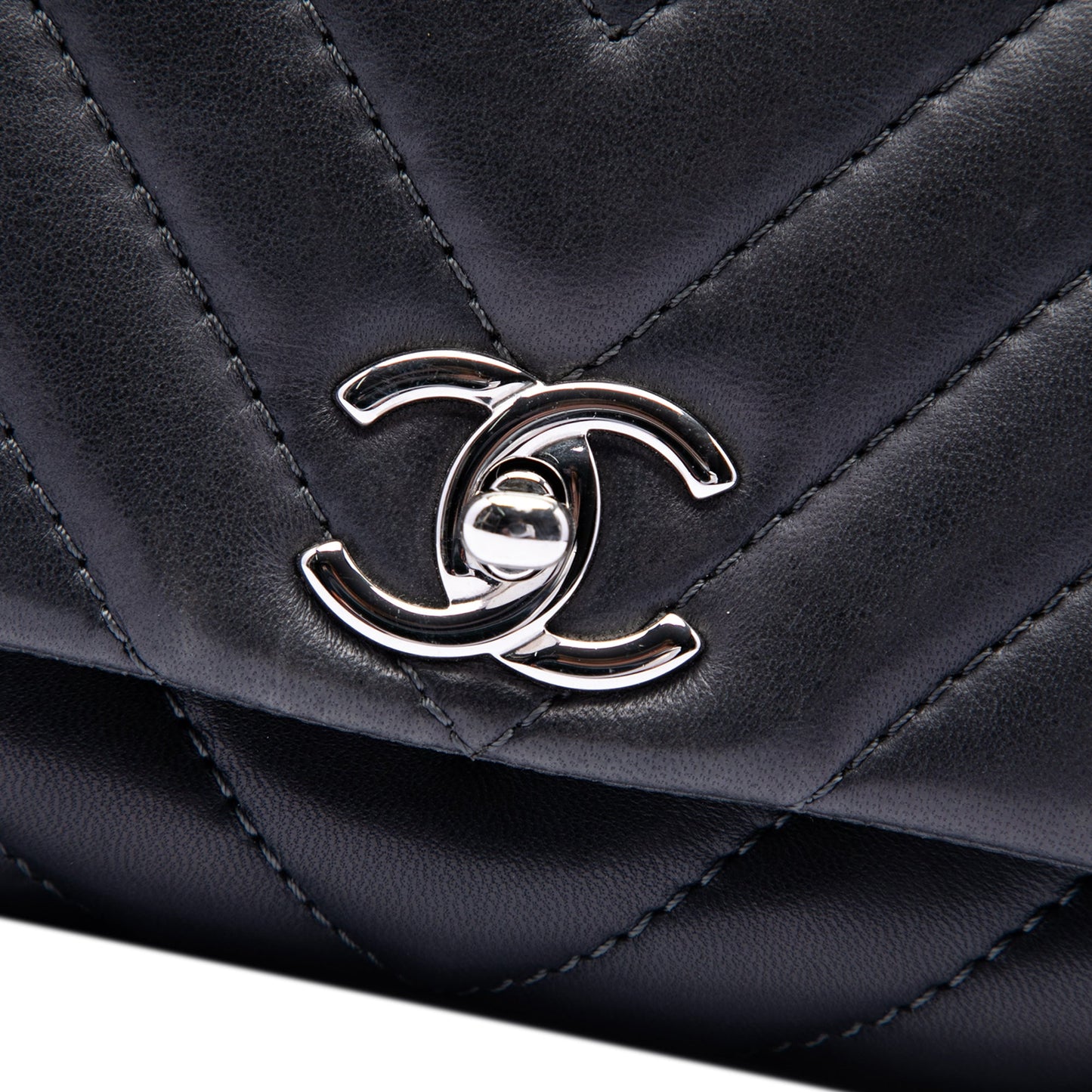 Chanel Medium Chevron Lambskin Surpique Flap