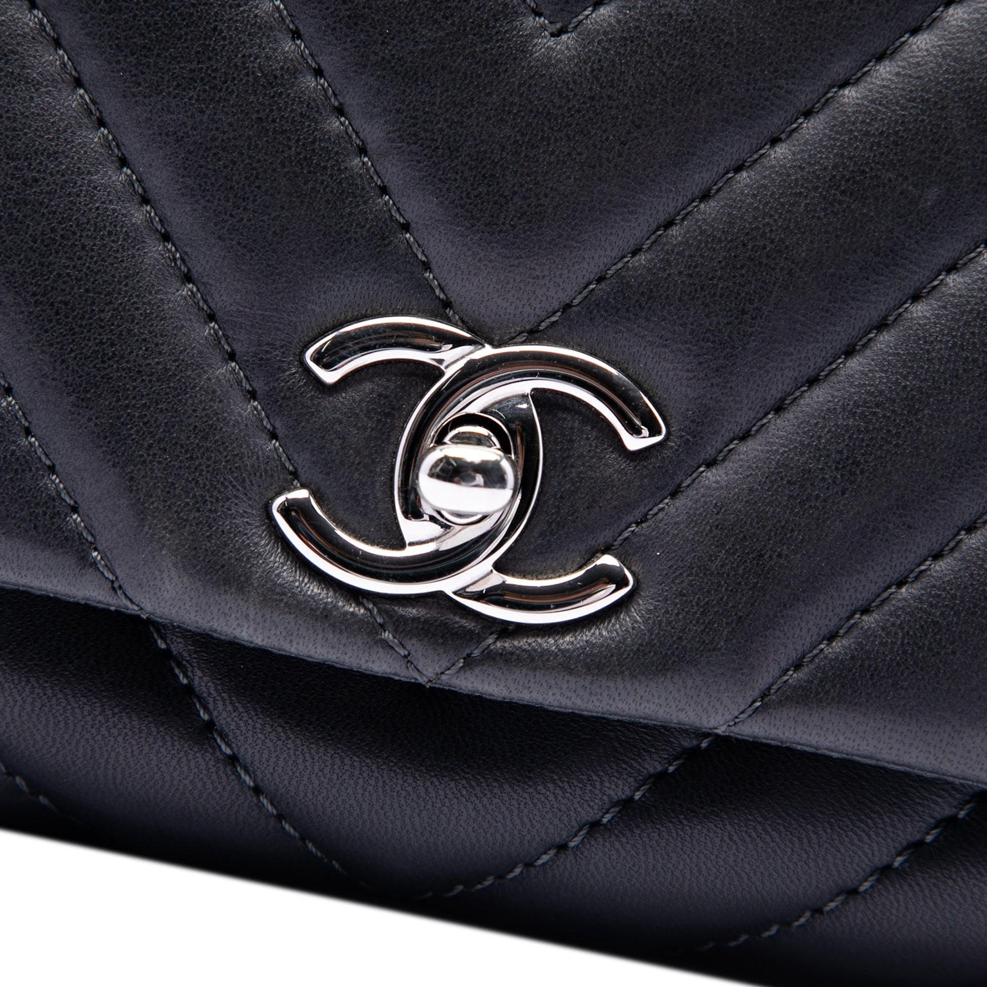 Chanel Medium Chevron Lambskin Surpique Flap