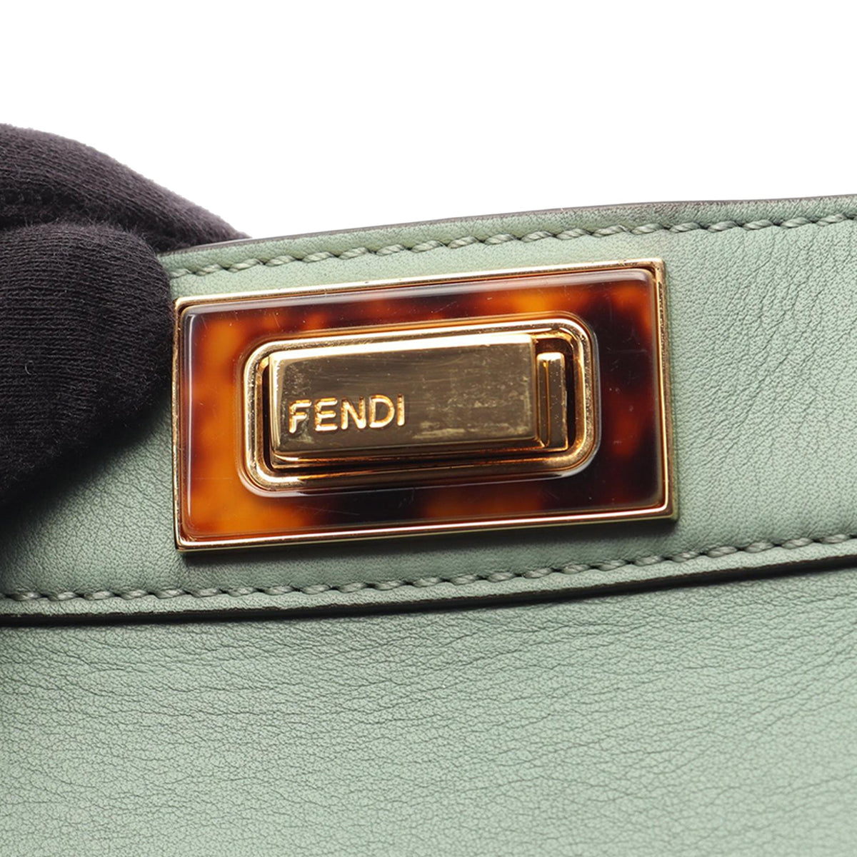 Fendi Small Calfskin Selleria Peekaboo ISeeU Satchel — Green