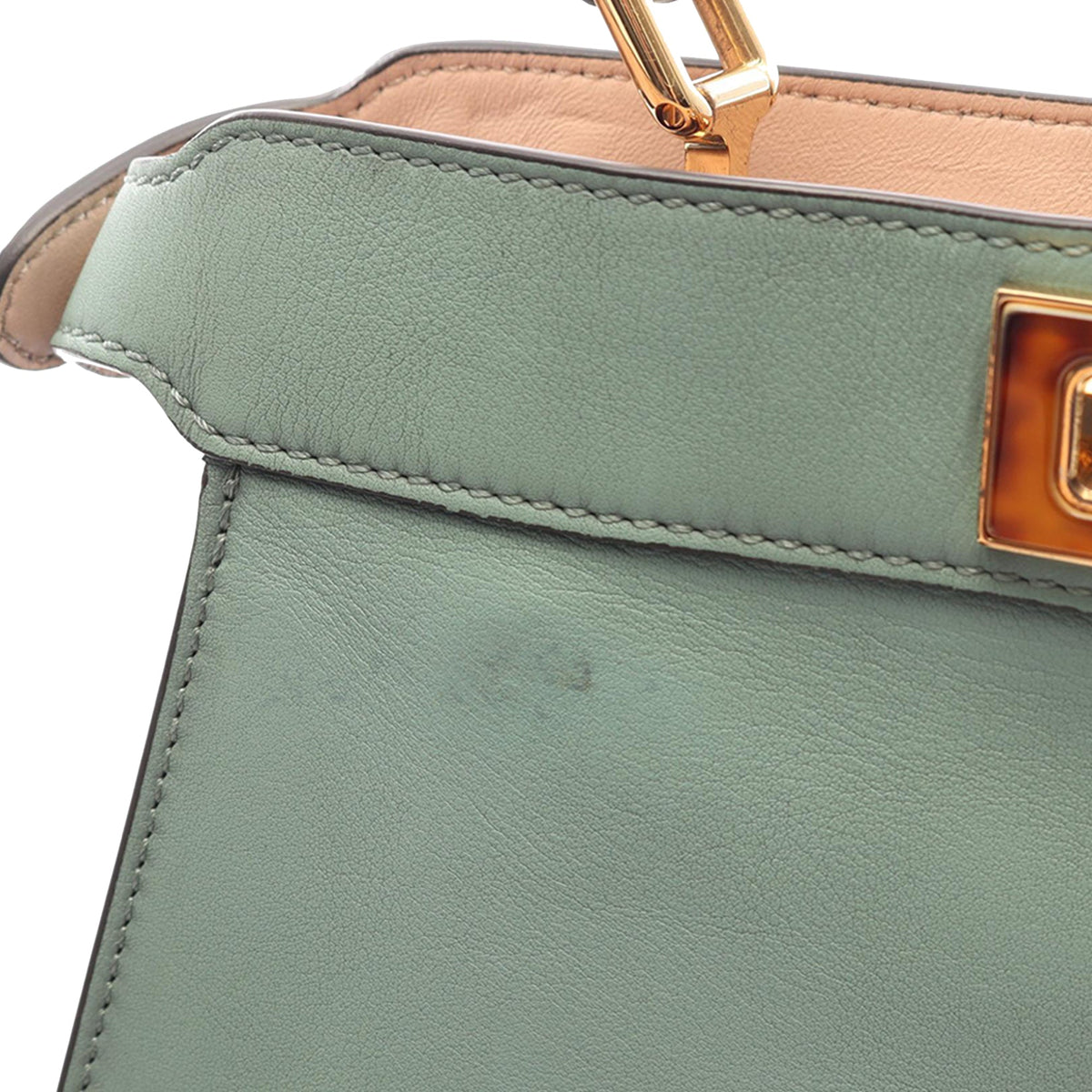 Fendi Small Calfskin Selleria Peekaboo ISeeU Satchel — Green