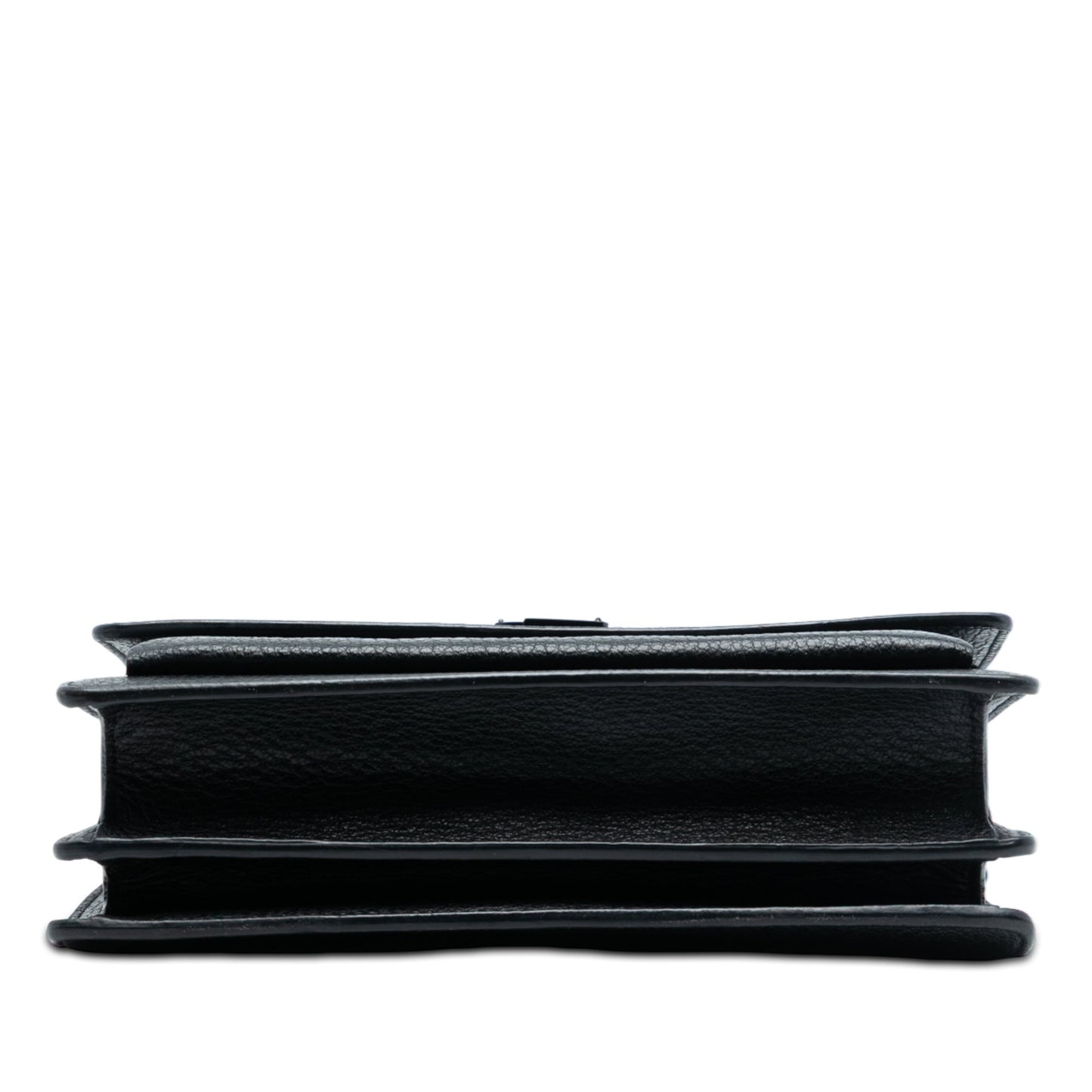 Saint Laurent Medium Grained Calfskin Guitar Strap Monogram Sunset Crossbody