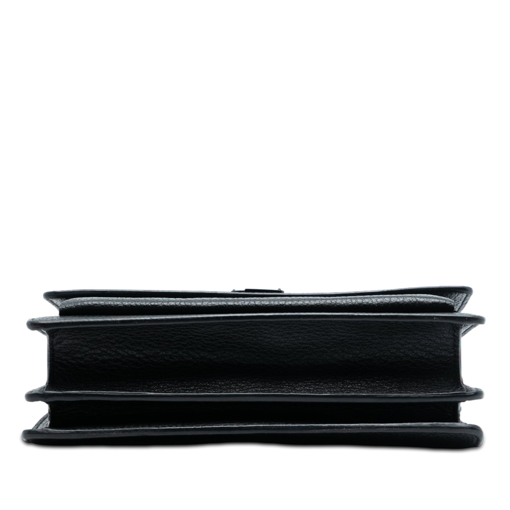 Saint Laurent Medium Grained Calfskin Guitar Strap Monogram Sunset Crossbody