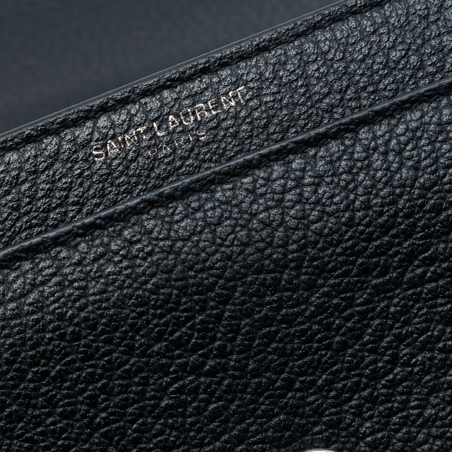 Saint Laurent Medium Grained Calfskin Guitar Strap Monogram Sunset Crossbody