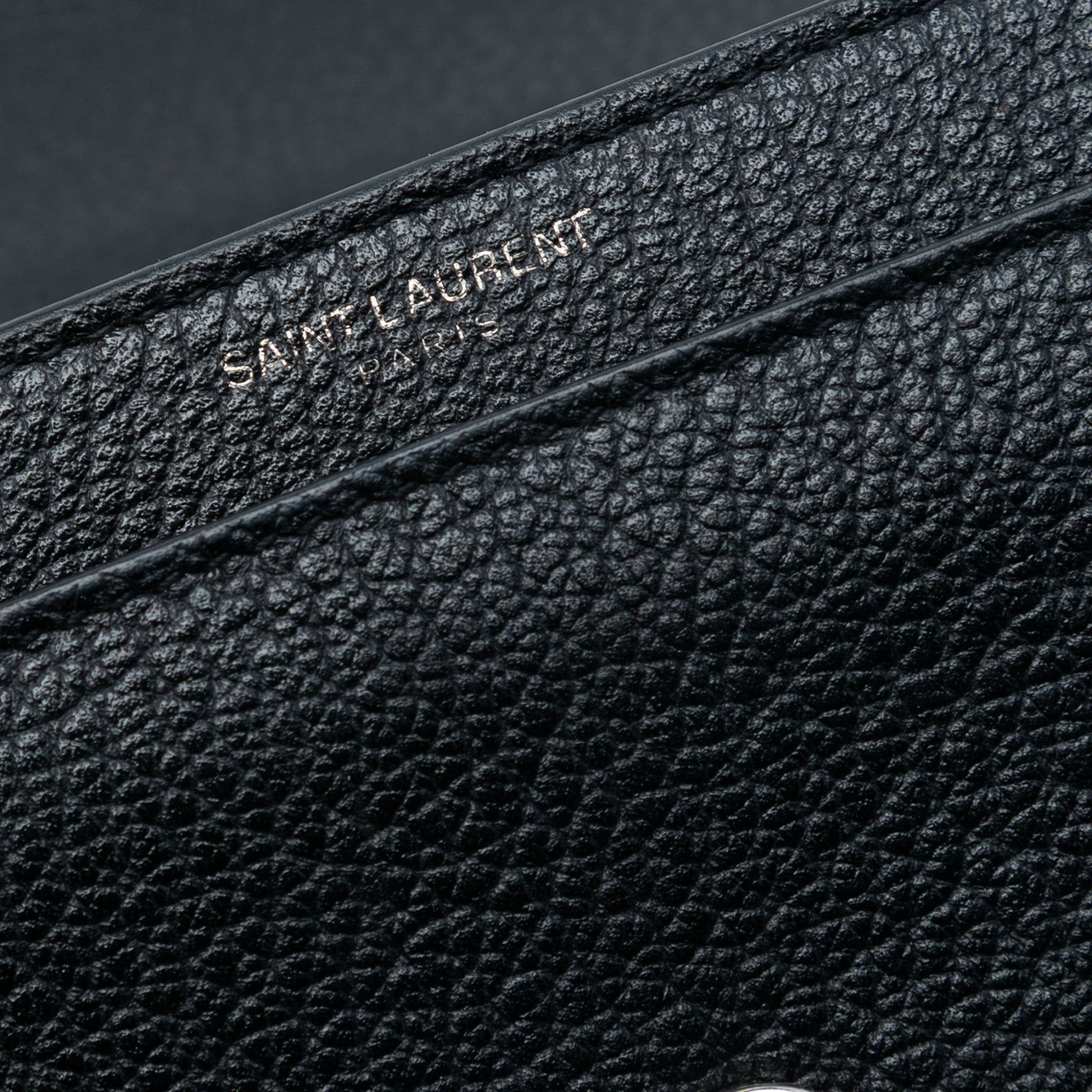 Saint Laurent Medium Grained Calfskin Guitar Strap Monogram Sunset Crossbody
