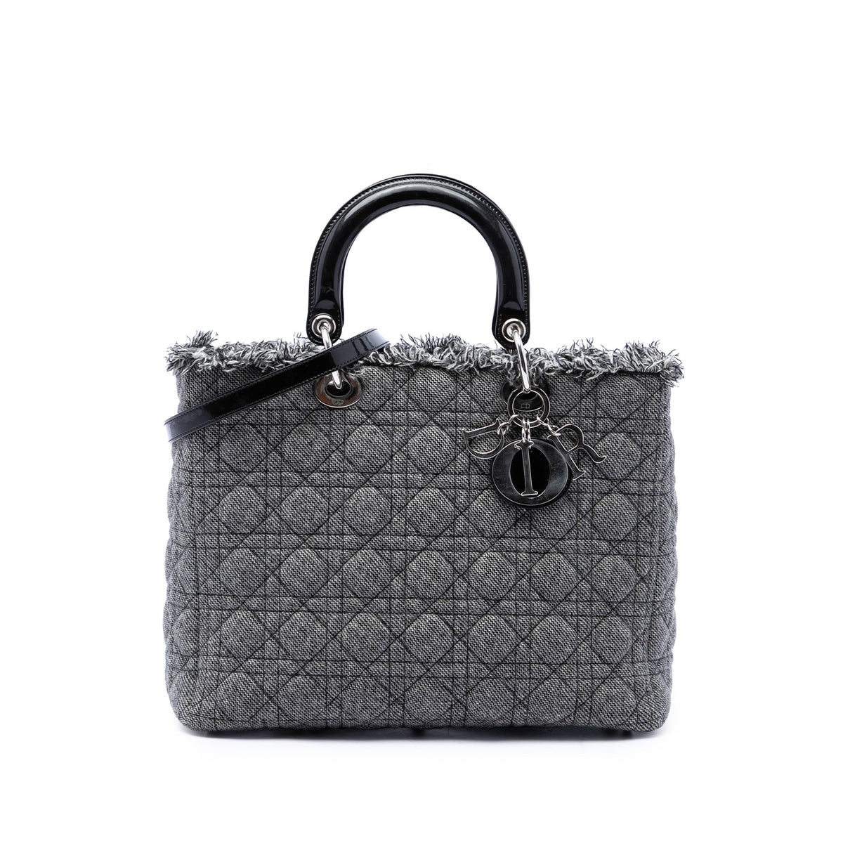 Dior Large Tweed Cannage Lady Dior