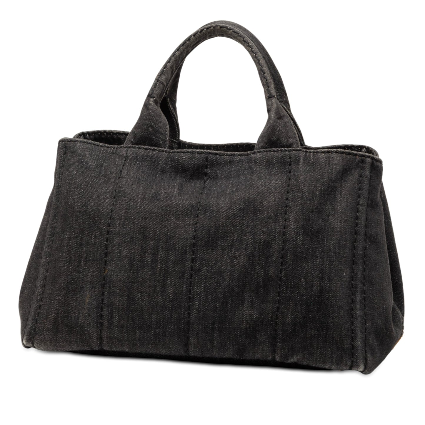 Prada Small Denim Canapa Logo Satchel