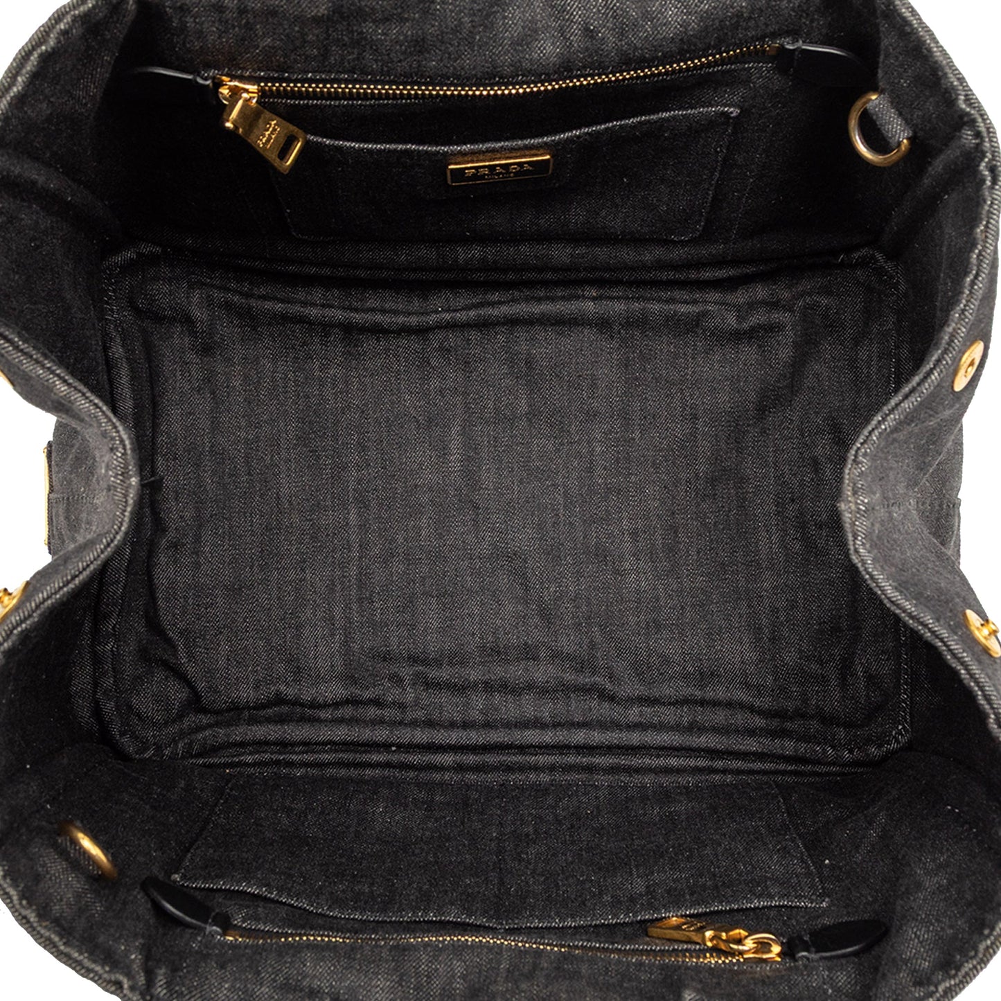 Prada Small Denim Canapa Logo Satchel
