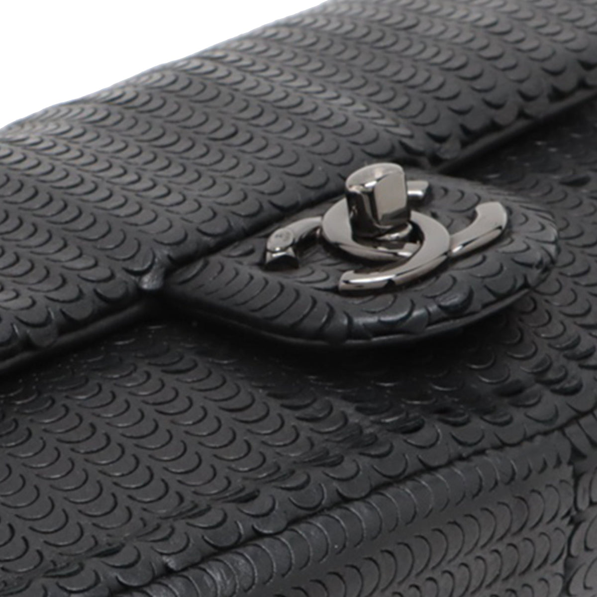 Chanel CC Lambskin Laser Cut Single Flap