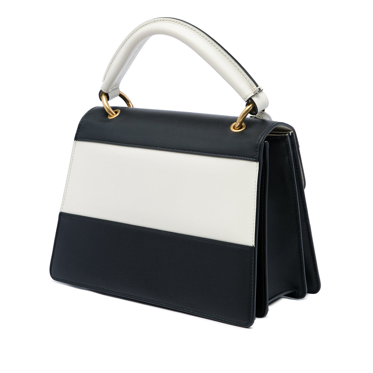 Gucci Small Bicolor Calfskin Queen Margaret Top Handle Bag — Black