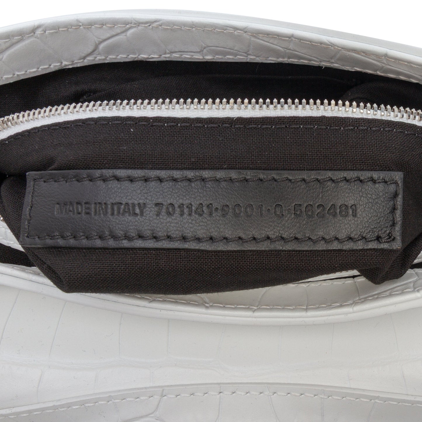 Balenciaga Small Croc Embossed Leather Lindsay Satchel
