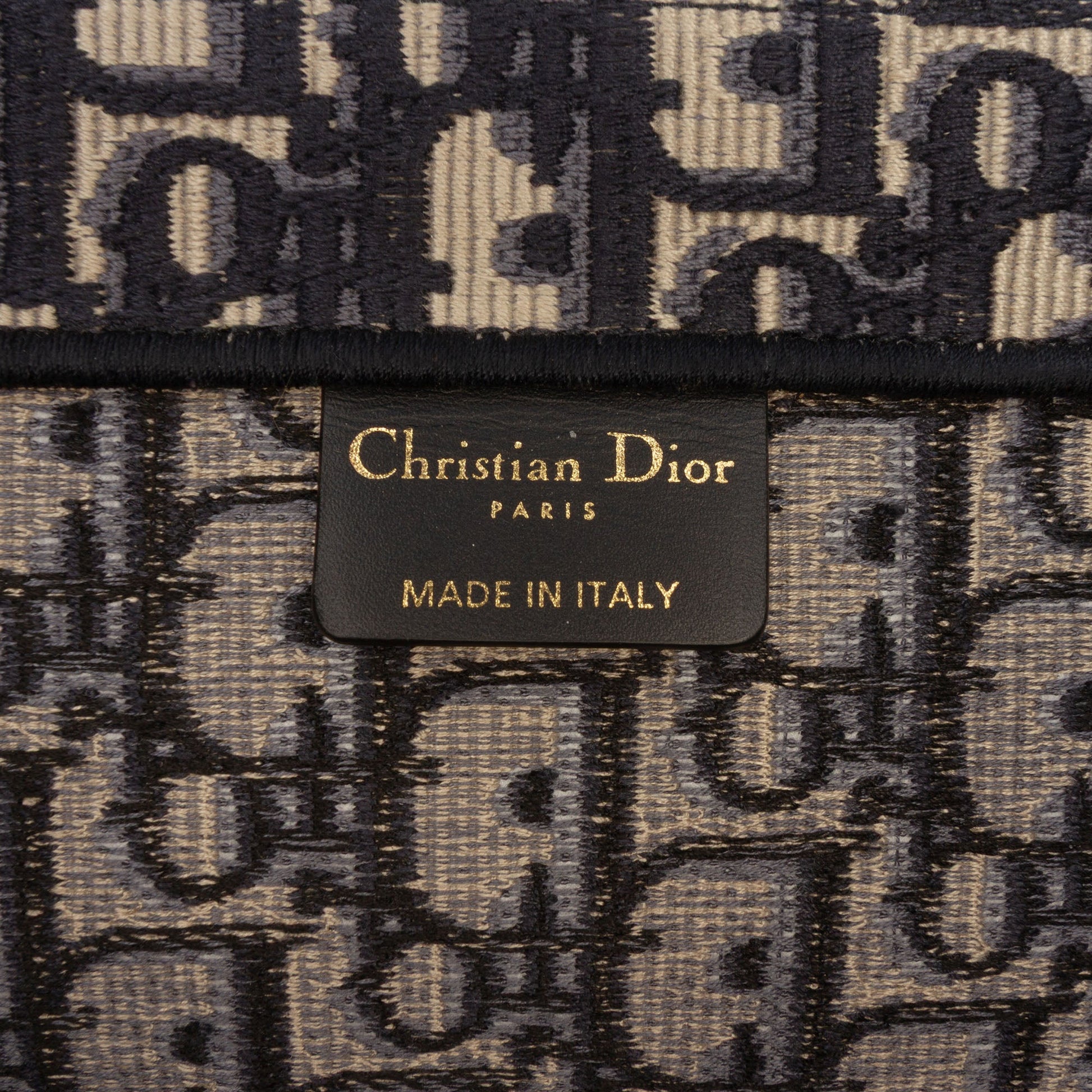 Dior Large Oblique Embroidered Canvas Book Tote