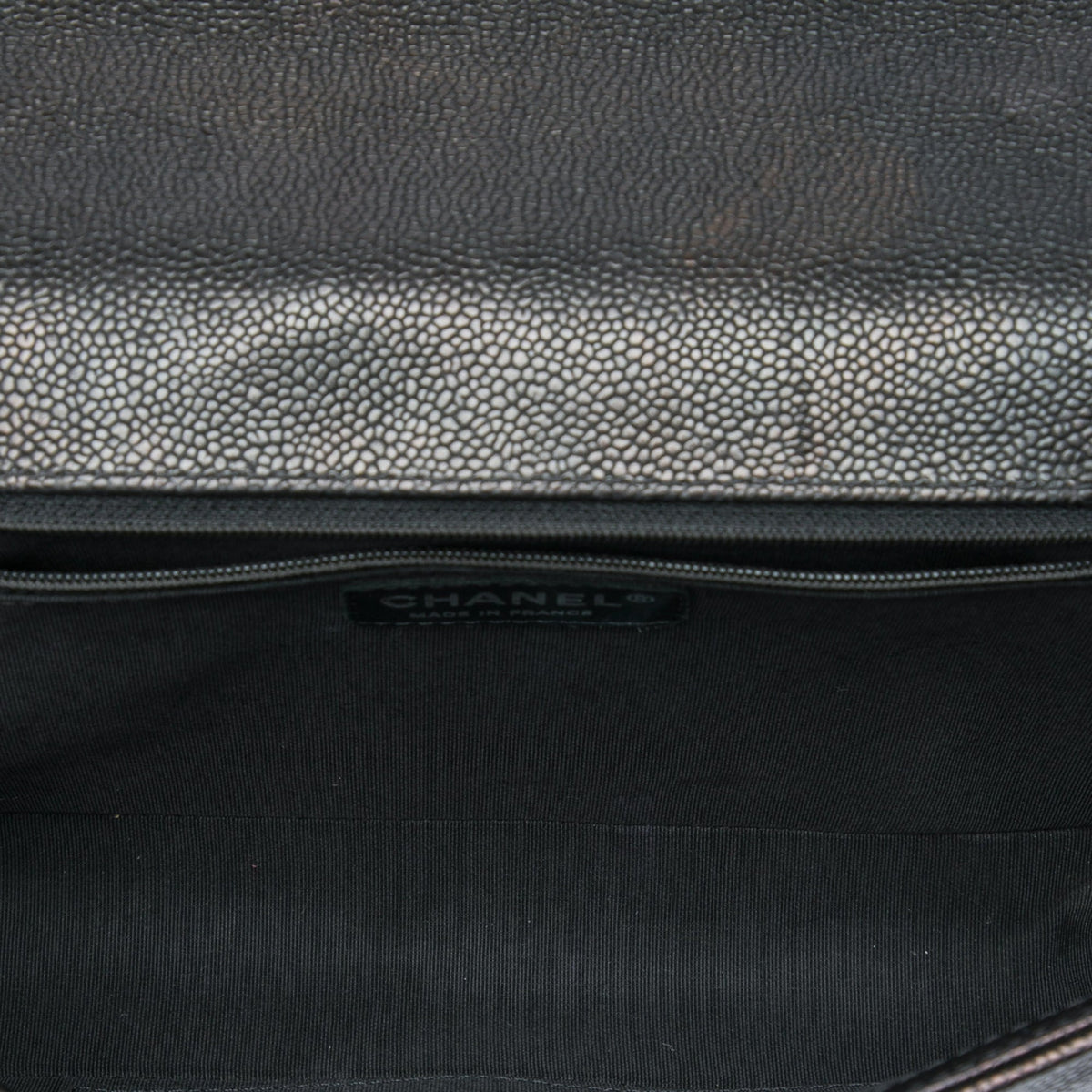 Chanel Large Quilted Caviar Boy Flap — Black