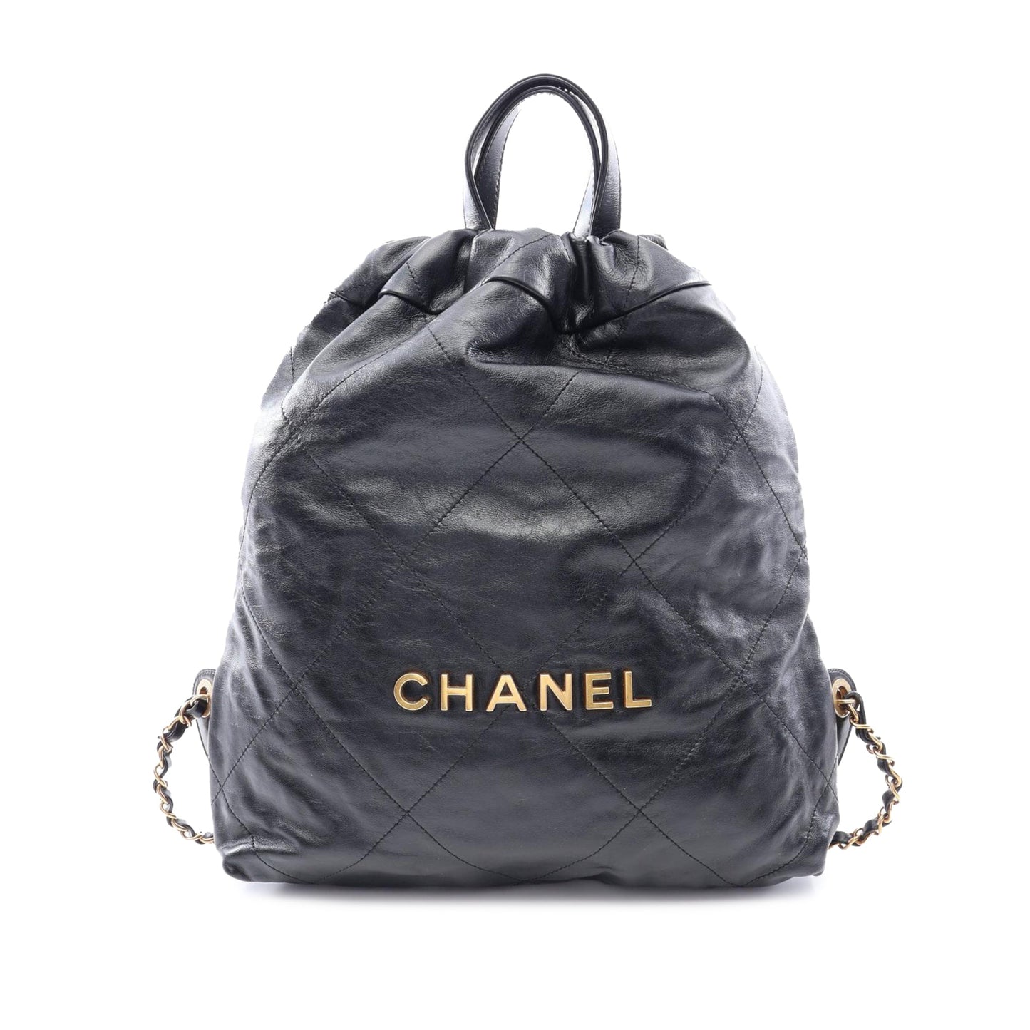Chanel Small Shiny Quilted Calfskin 22 Backpack