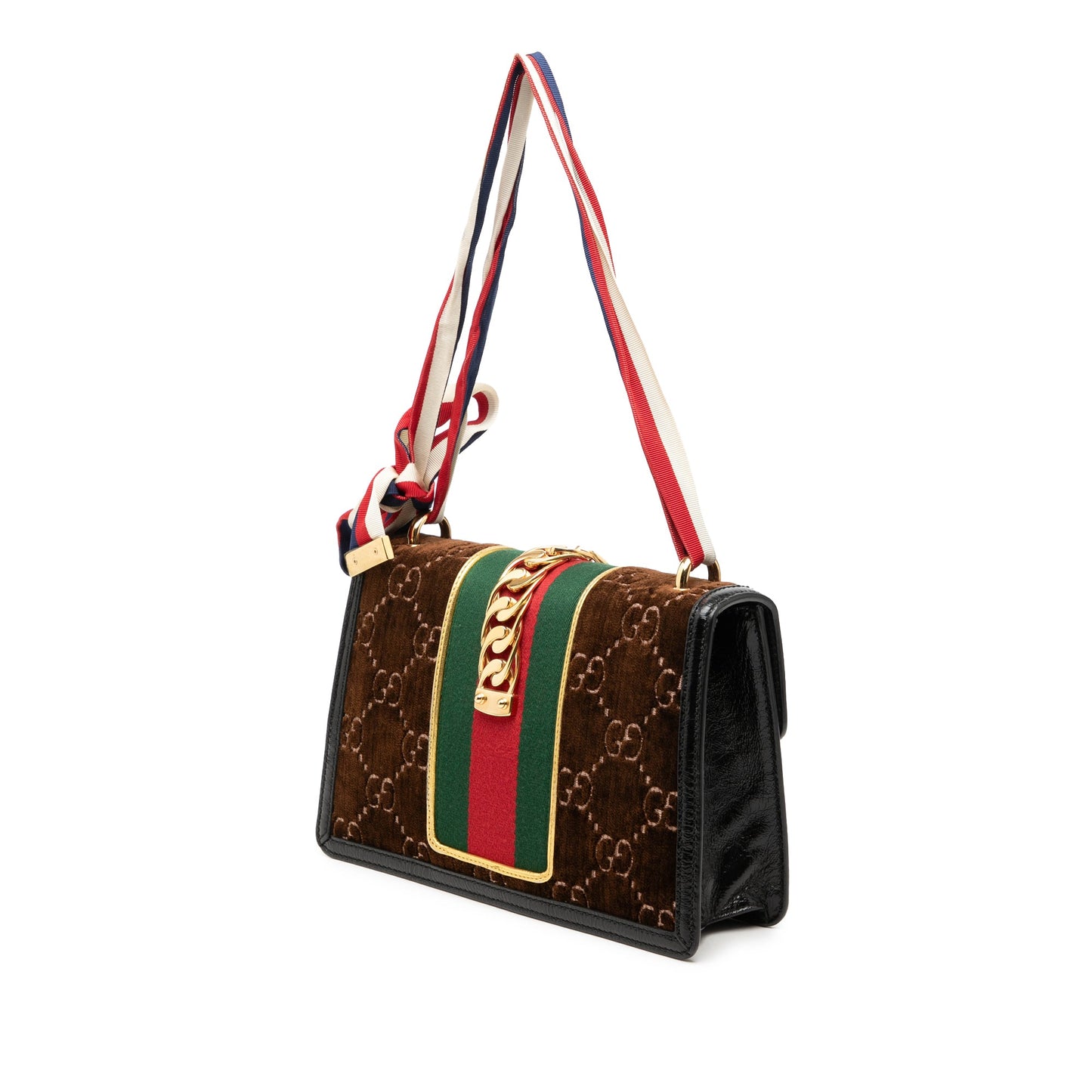 Gucci Small GG Velvet Sylvie Crossbody