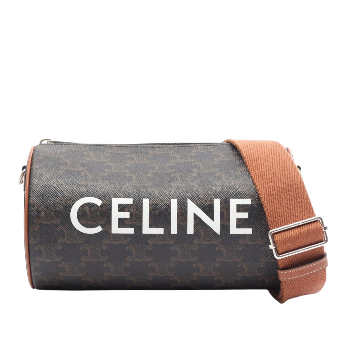 Celine Triomphe Coated Canvas Cylinder Crossbody