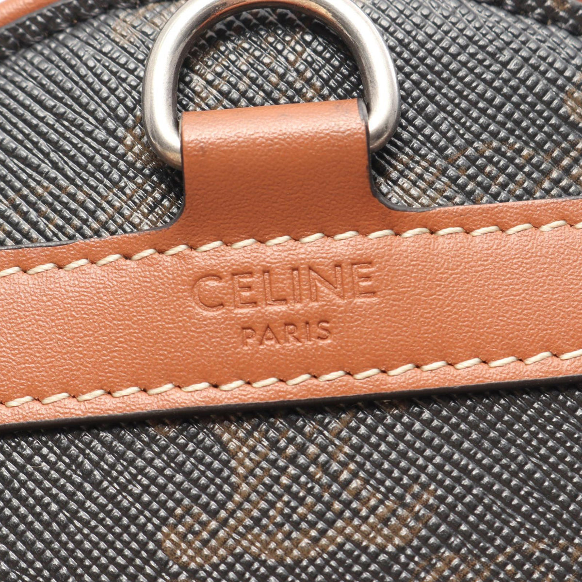 Celine Triomphe Coated Canvas Cylinder Crossbody