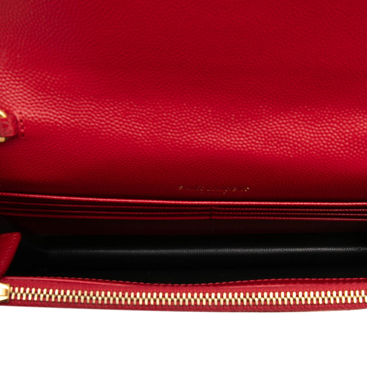 Saint Laurent Grain De Poudre Cassandre Envelope Chain Wallet