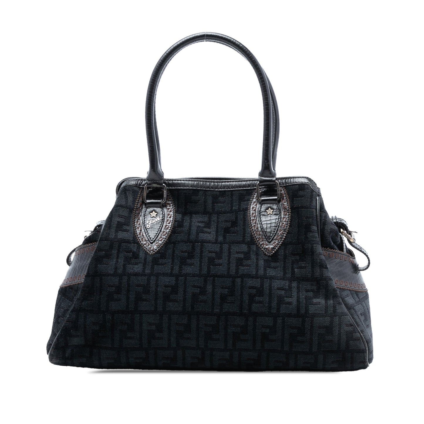 Fendi Medium Zucca Velvet Etniko Du Jour Handbag