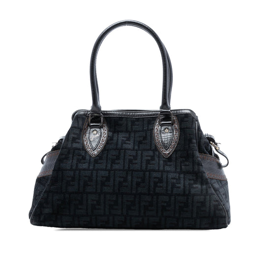 Fendi Medium Zucca Velvet Etniko Du Jour Handbag
