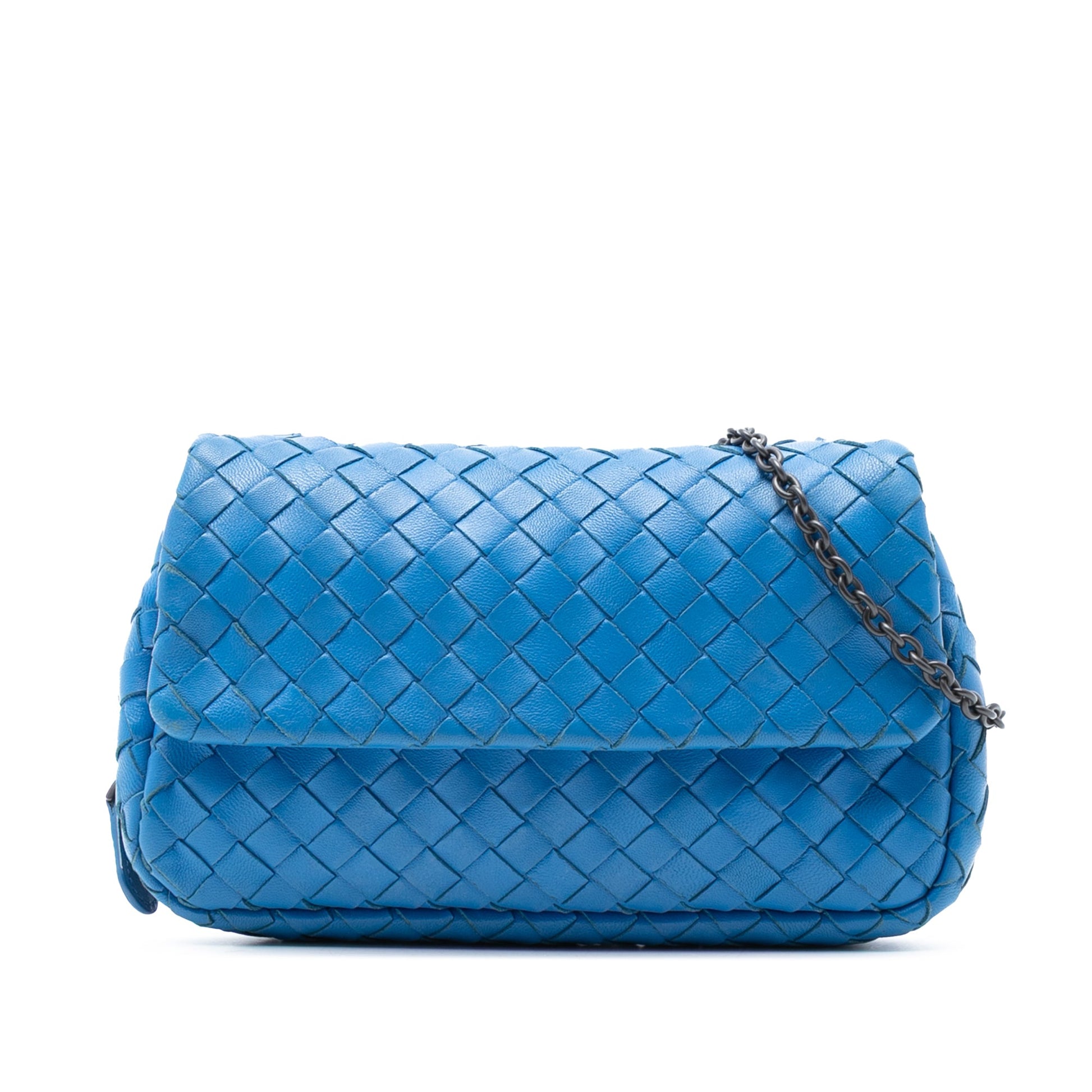 Bottega Veneta Mini Nappa Intrecciato Expandable Chain Flap Crossbody