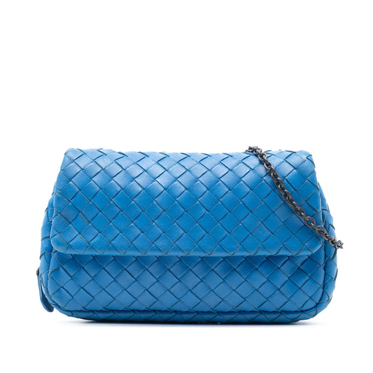Bottega Veneta Mini Nappa Intrecciato Expandable Chain Flap Crossbody