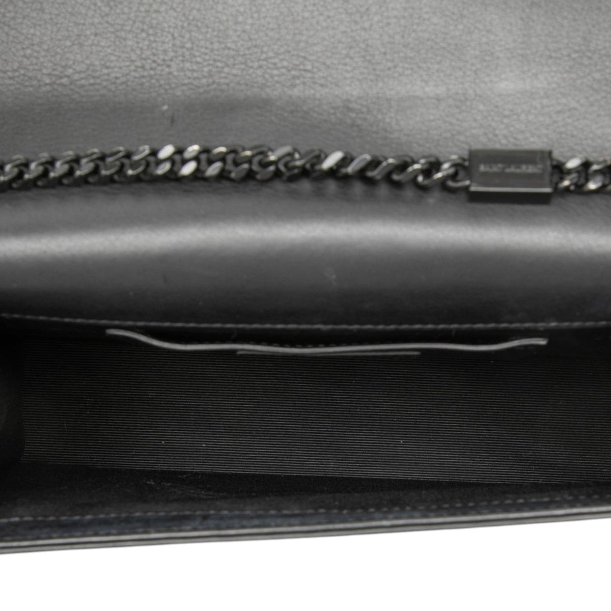 Saint Laurent Medium Calfskin Star and Heart Patchwork Monogram Monochrome Kate Crossbody