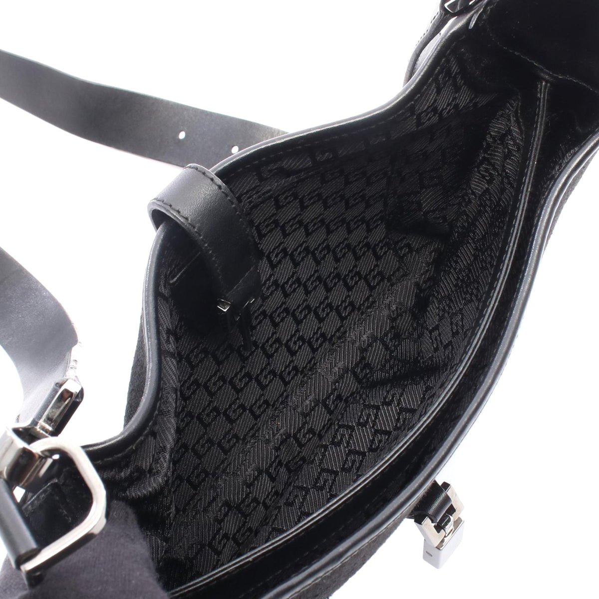 Gucci Canvas Jackie Crossbody — Black