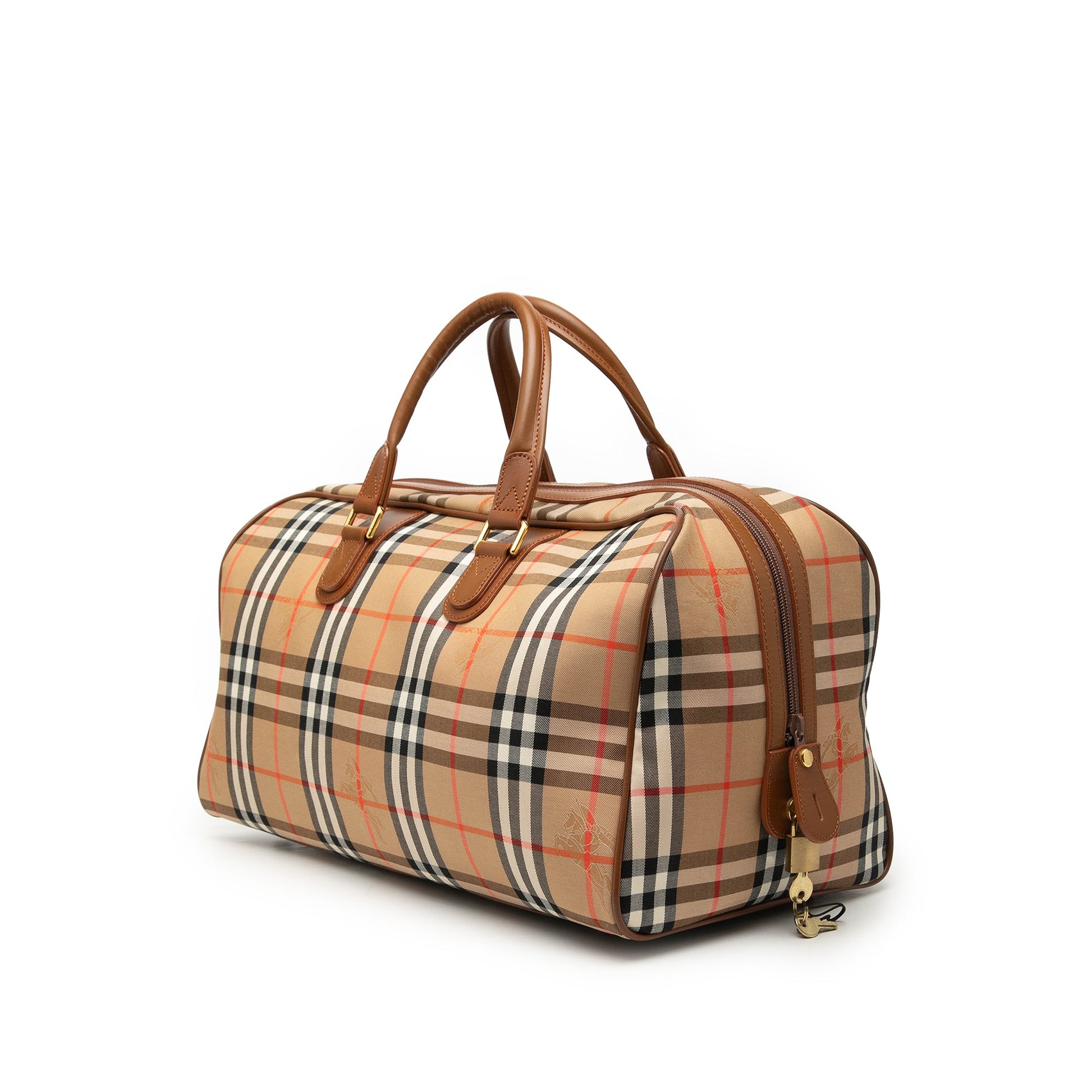 Burberry Haymarket Check Canvas Travel Bag