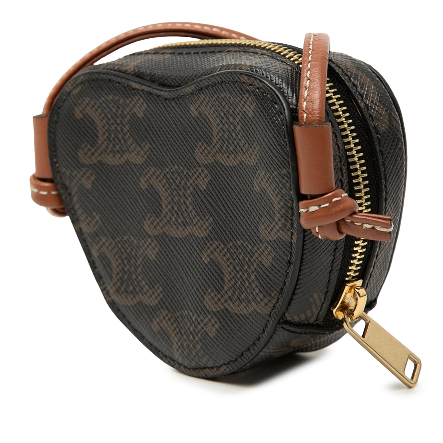 Celine Micro Triomphe Coated Canvas Heart Crossbody