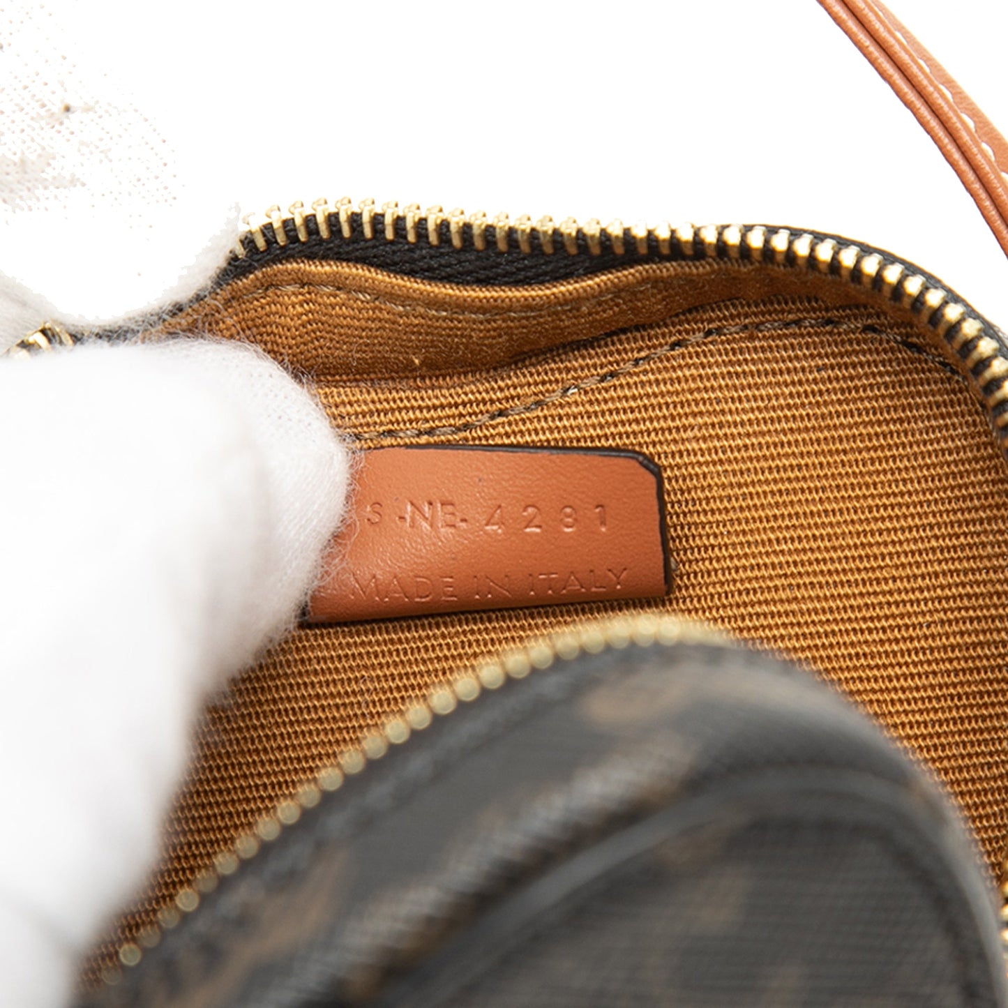 Celine Micro Triomphe Coated Canvas Heart Crossbody