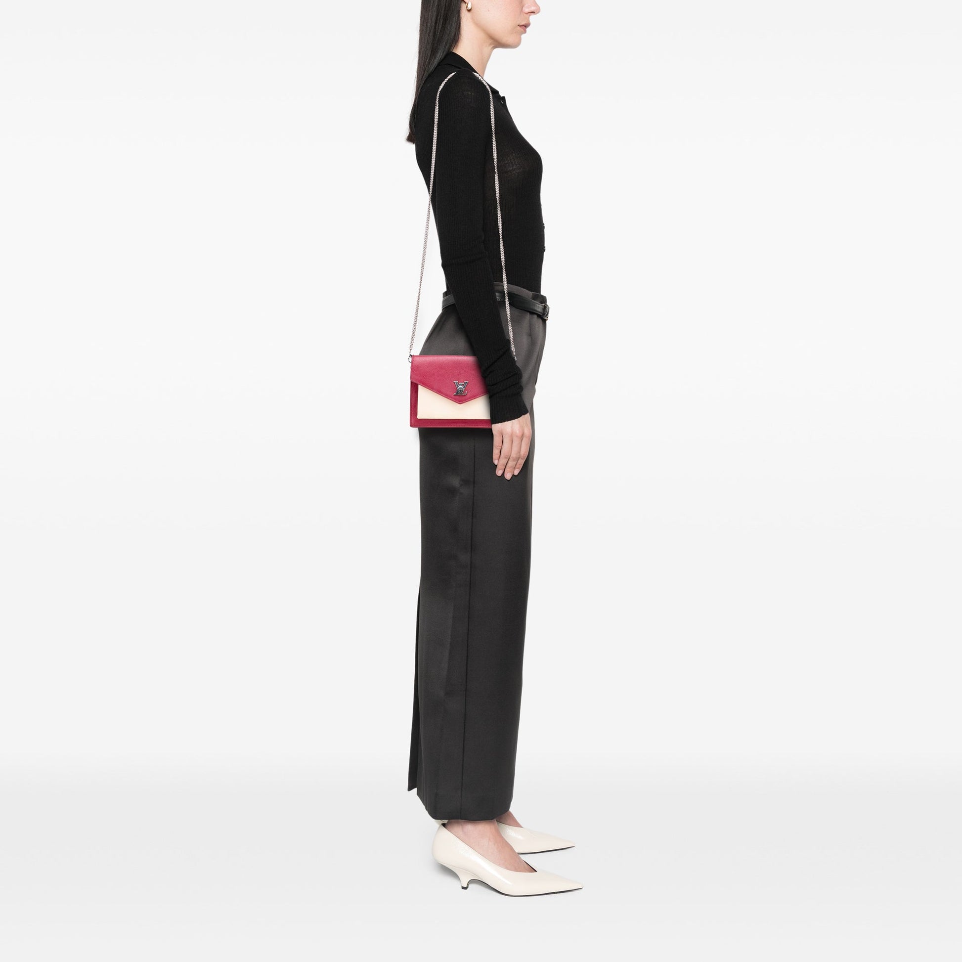 Louis Vuitton Bicolor Leather MyLockMe Chain Pochette