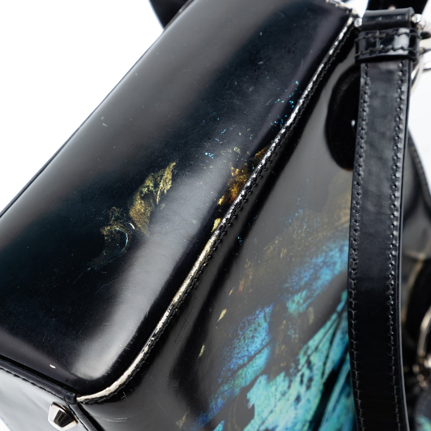 Dior Limited Edition Mat Collishaw Lady Art Mini Calfskin Butterfly Lady Dior