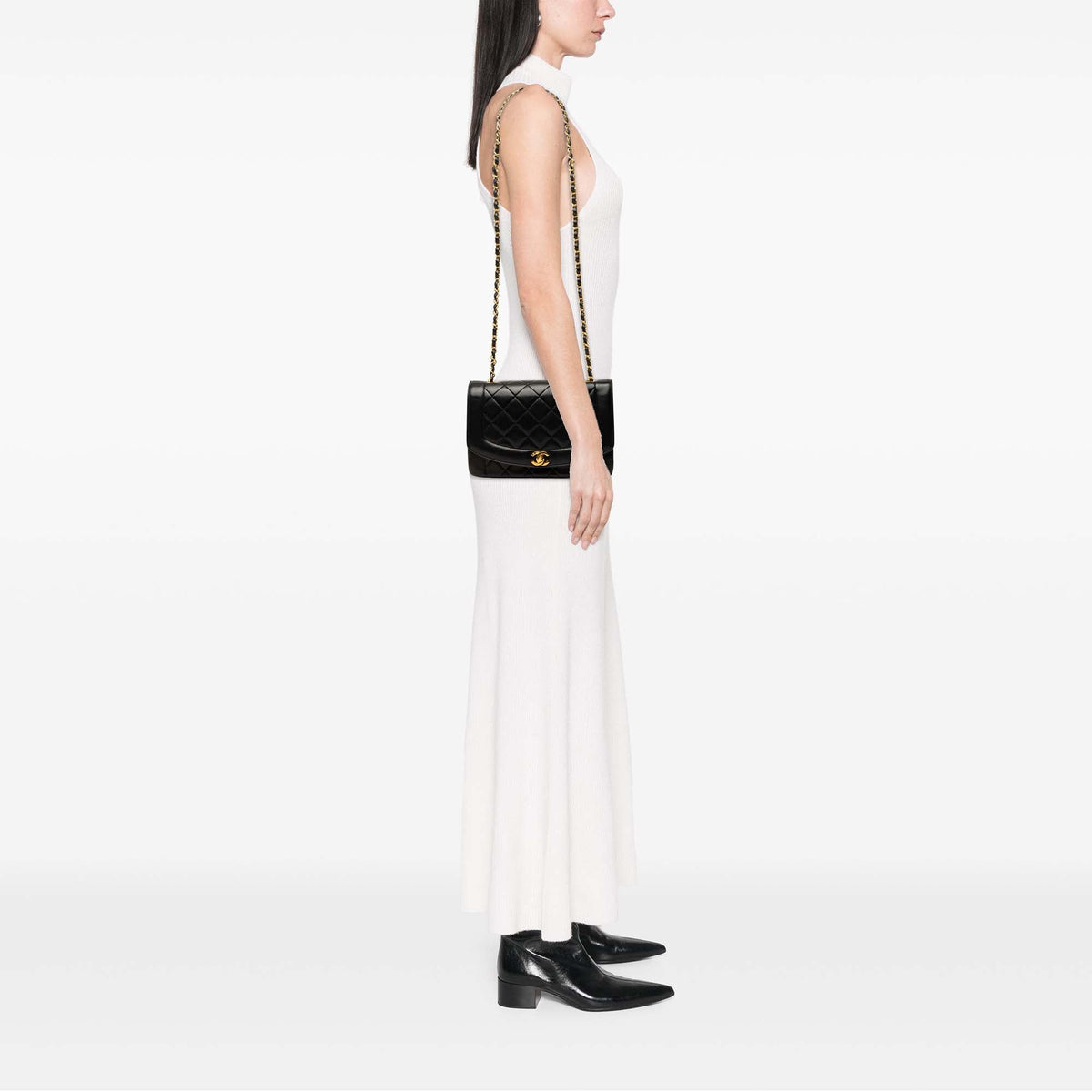 Chanel Medium Lambskin Diana Flap