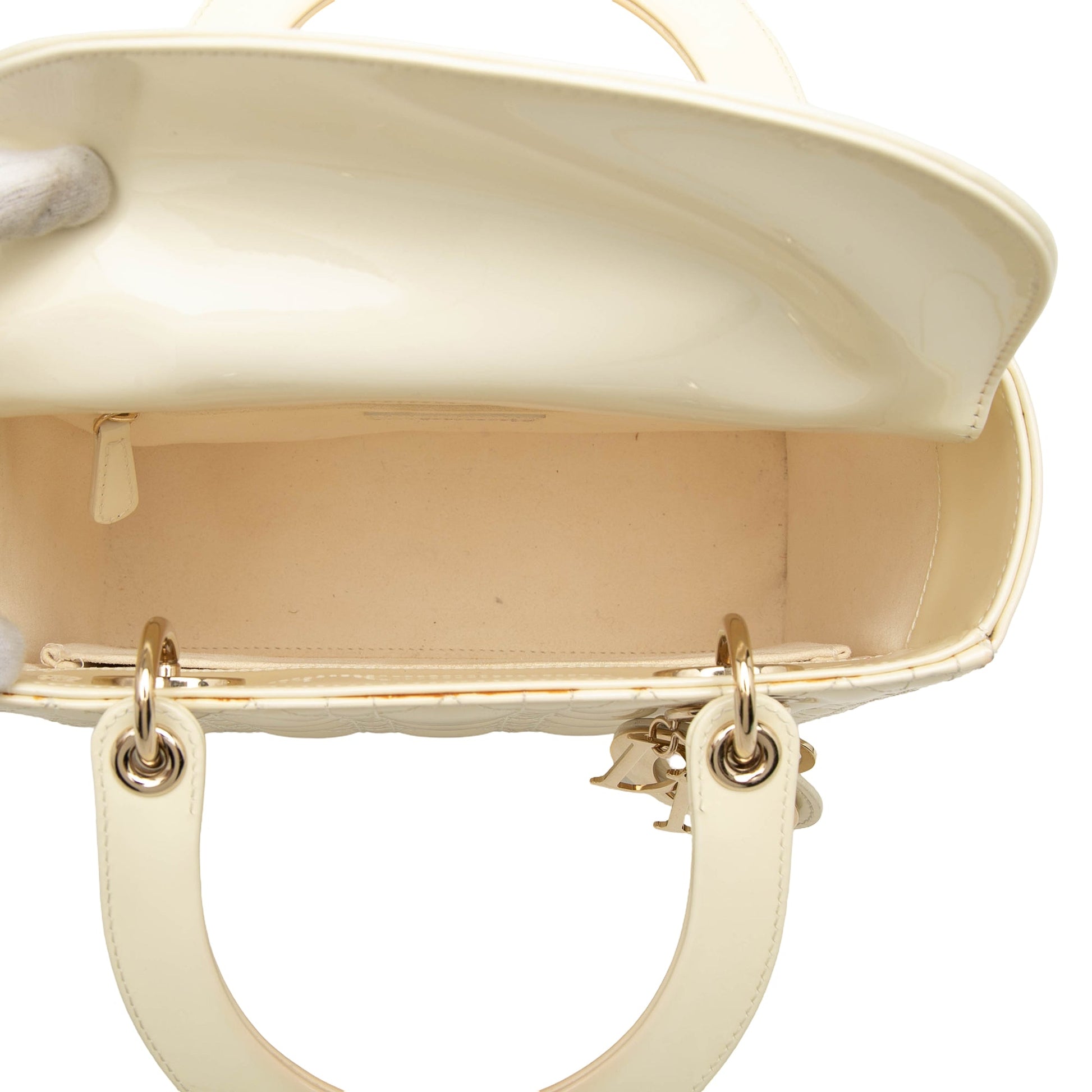 Dior Medium Patent Cannage Lady Dior