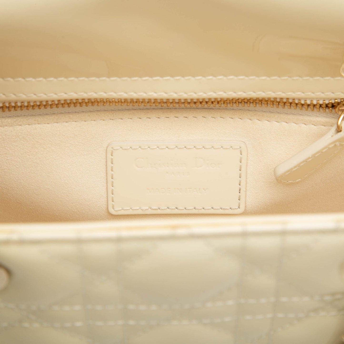 Dior Medium Patent Cannage Lady Dior