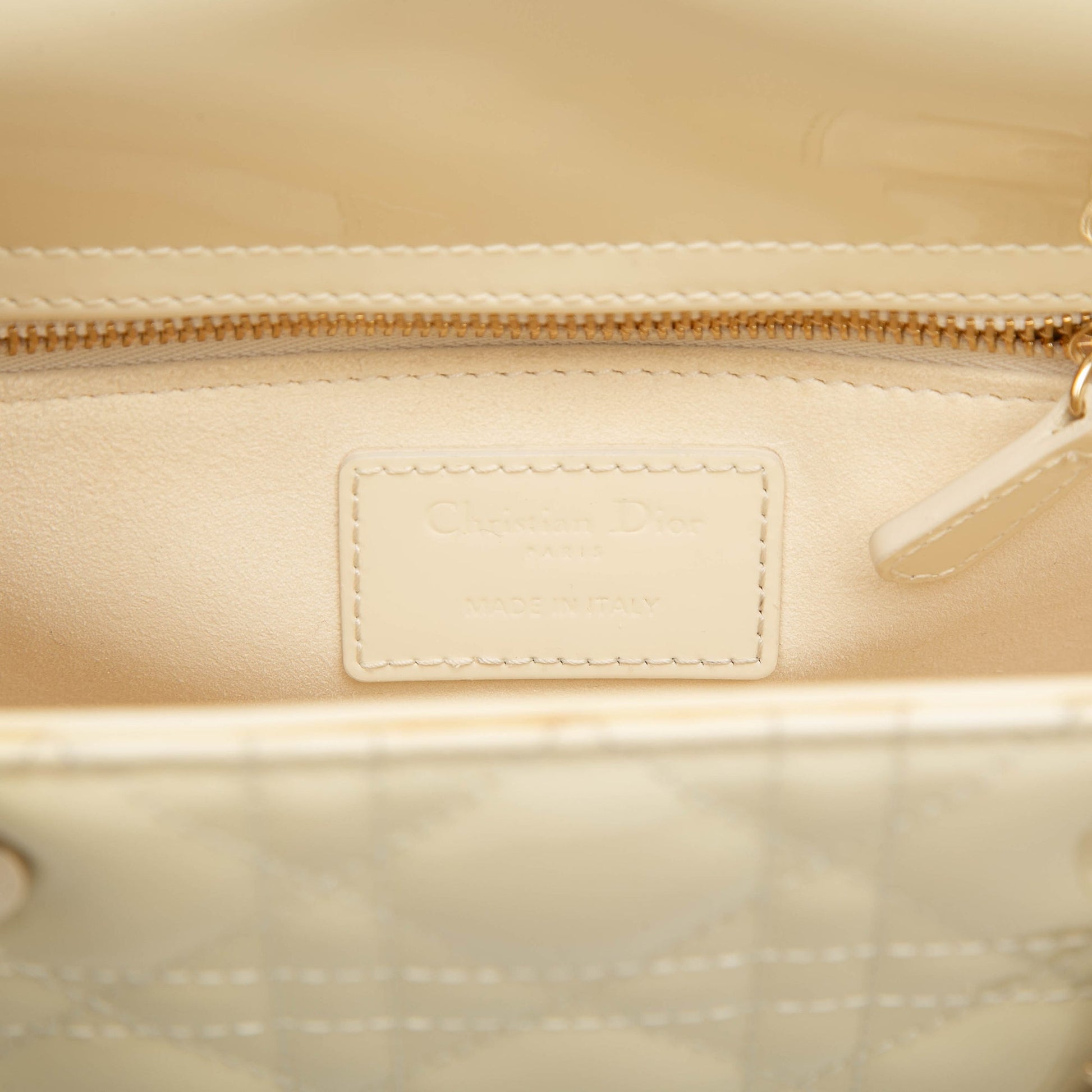 Dior Medium Patent Cannage Lady Dior
