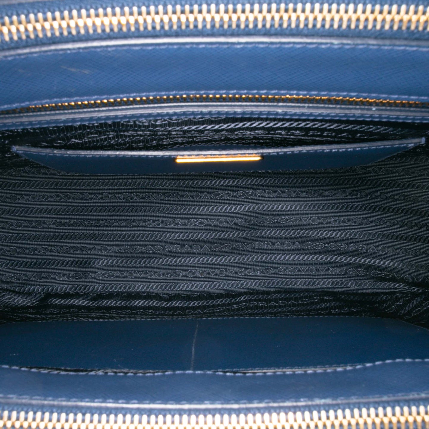 Prada Saffiano Lux Galleria Double Zip Front Pocket Satchel