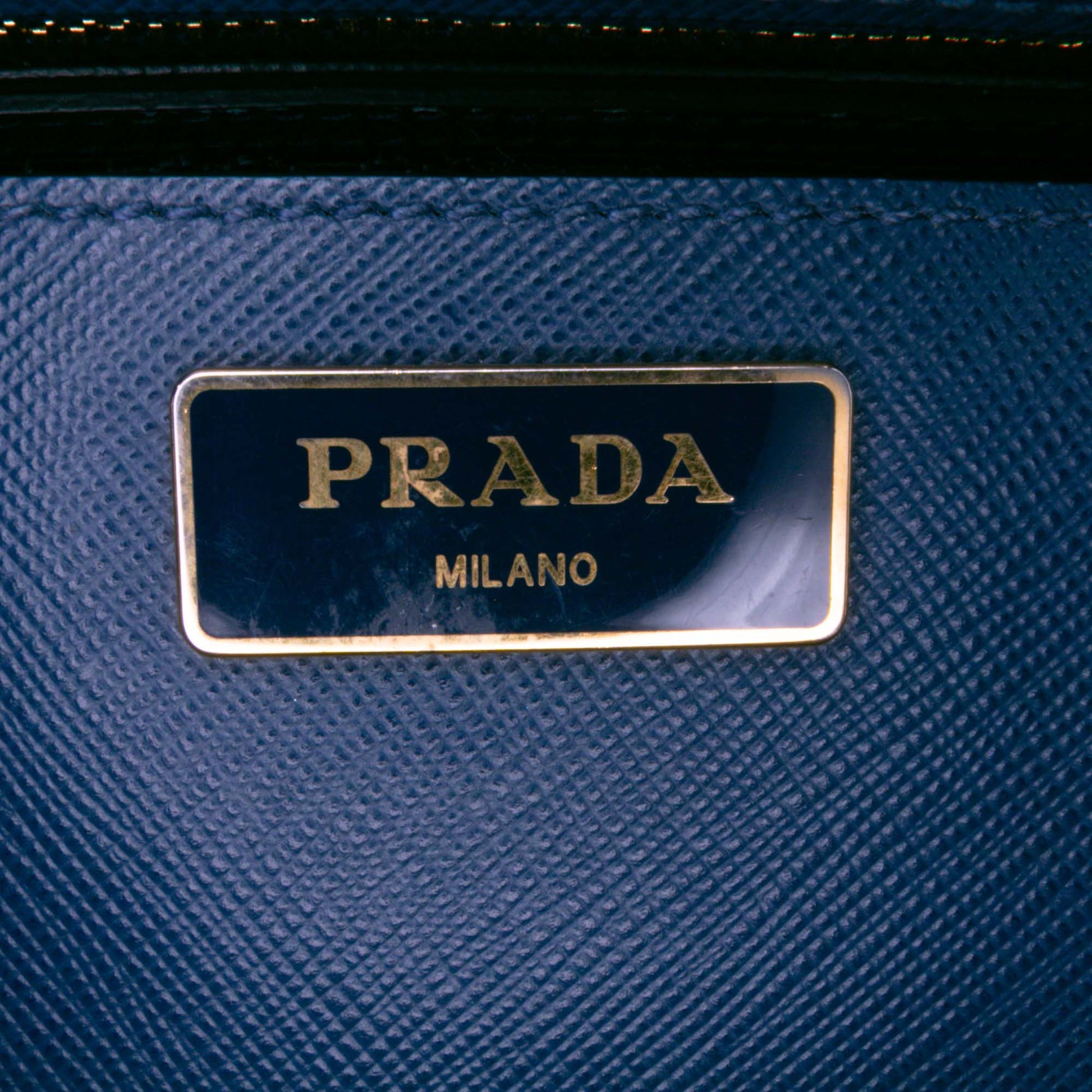 Prada Saffiano Lux Galleria Double Zip Front Pocket Satchel